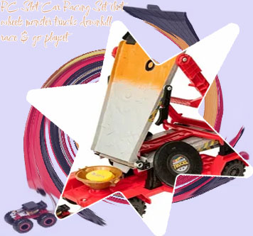 Hot wheels monster trucks downhill race & go playset